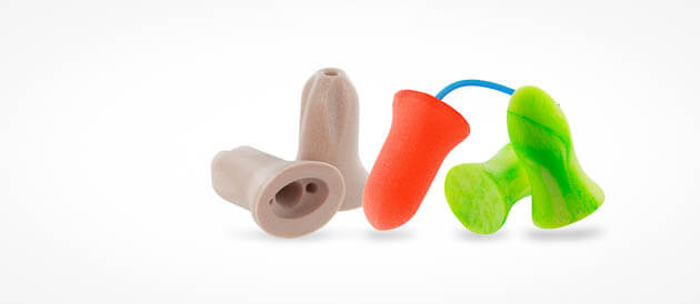 Testen Sie unsere Besten: Schaumstoff-Gehörschutz Komplettset zum Vorteilspreis. Jeweils ein Paar Fluffys, Cord Max und Green Guard Schaumstoff-Ohrstöpsel.